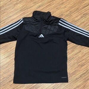 Adidas Black Top with Gray Stripes